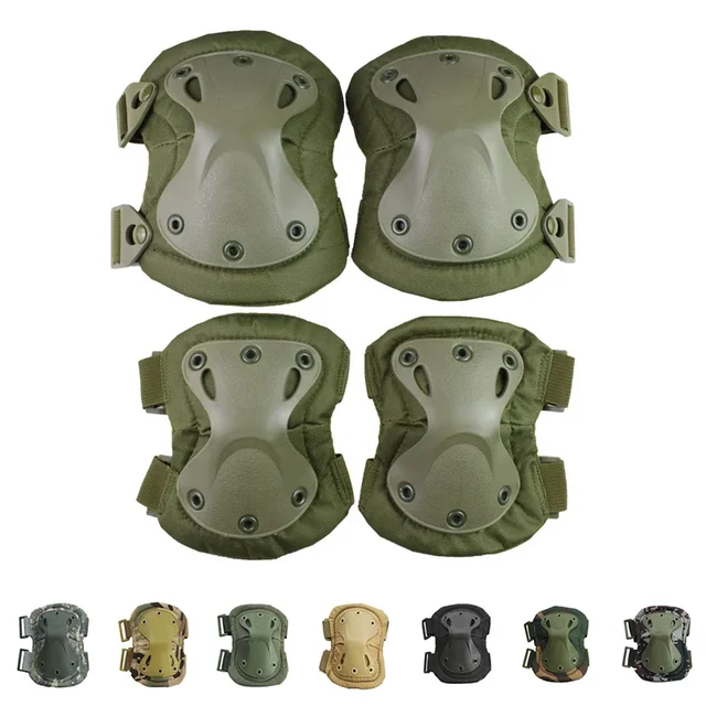 Taktyczne nakolanniki wsparcie ochraniacz na łokieć CS wojskowa armia Airsoft Outdoor Sport polowanie nakolanniki bezpieczny sprzęt ochronne nakolanniki
