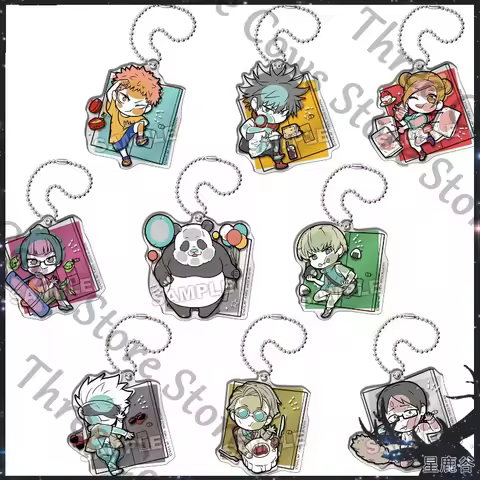 Anime Jujutsu Kaisen Ijichi Kiyotaka Satoru Gojo Inumaki Toge Itadori Yuji Zenin Maki Cosplay Shake Fighter Acrylic Keyring Gift