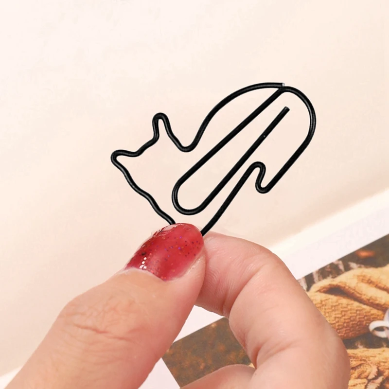 Trombones drôles pour femmes, accessoires de bureau, fournitures de bureau mignonnes, cadeau pour les amoureux des chats, 120 pièces