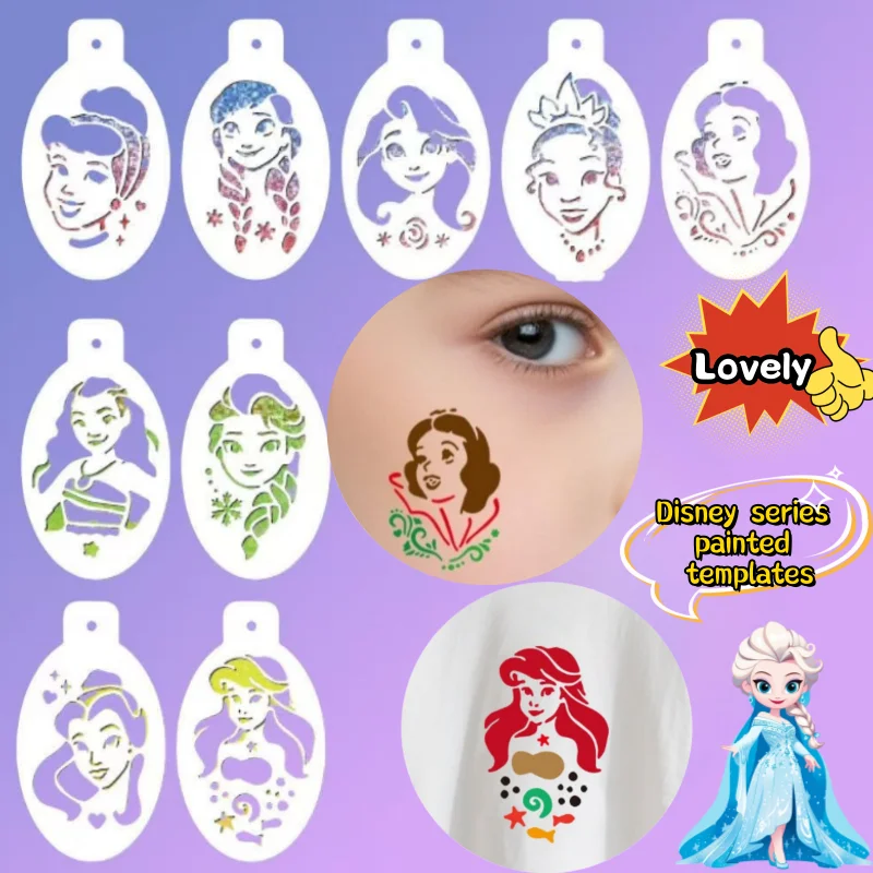 

Disney Frozen Sofia Cinderella Elsa Anna Painted Pattern Creative in Style High Value Kids Puzzle DIY Handmade Painting Template