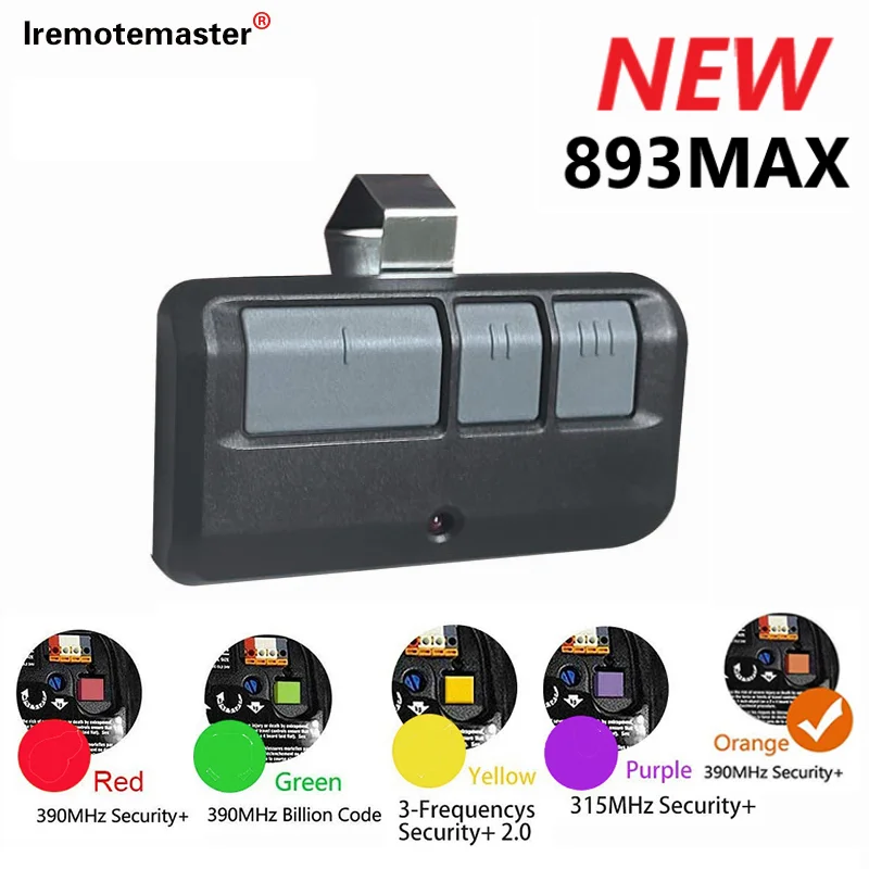 Newest 893MAX Garage Door Opener Replacement Remote Compatible with 371lm 971lm 891lm