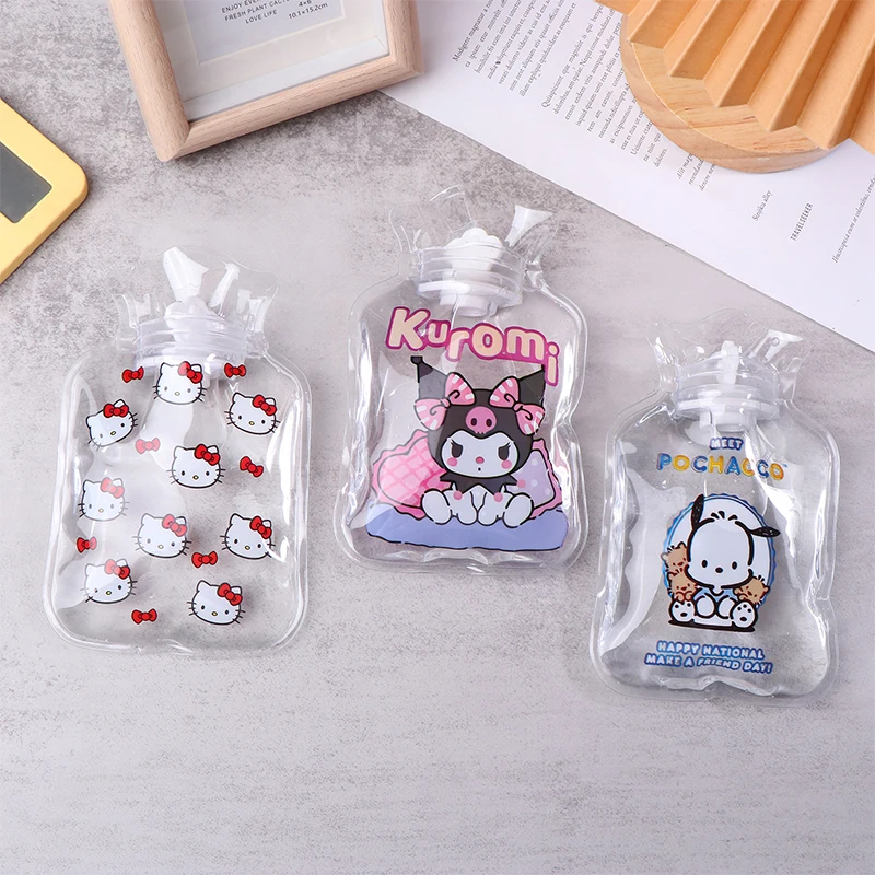 Kawaii penghangat tangan Hello Kittys Pochaccos kurmis kartun lucu hati anak perempuan Y2k tas air panas bawaan air tetap hangat