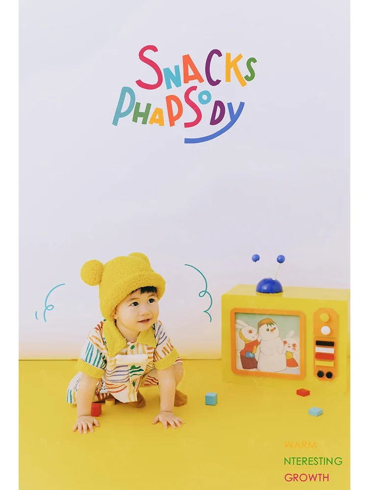 Childrens photography clothing boys color TV theme studio props baby babys first birthday photo shoot roupa bebe  신생아