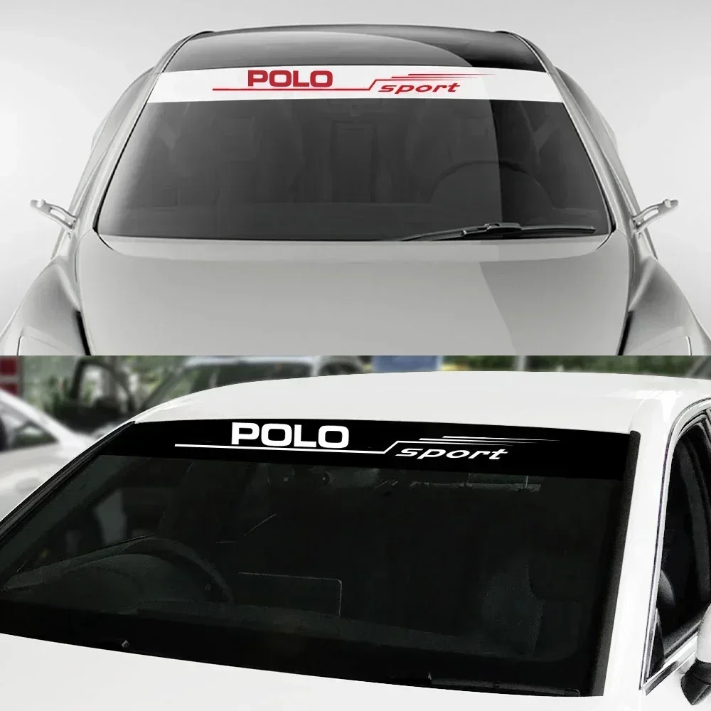 Car Front Sunshade Windshield Stickers for VW POLO 6R 6N 6N2 6C 9N 9N3 Rline R Line Rear Window Vinyl Film Decals Vehicle Decor