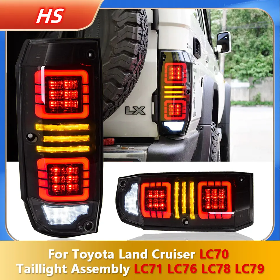 

Car LED Taillight Assembly for Toyota Land Cruiser LC70 LC71 LC76 LC78 LC79 Modified Rear Flowing Tail Light Accessory Lamp