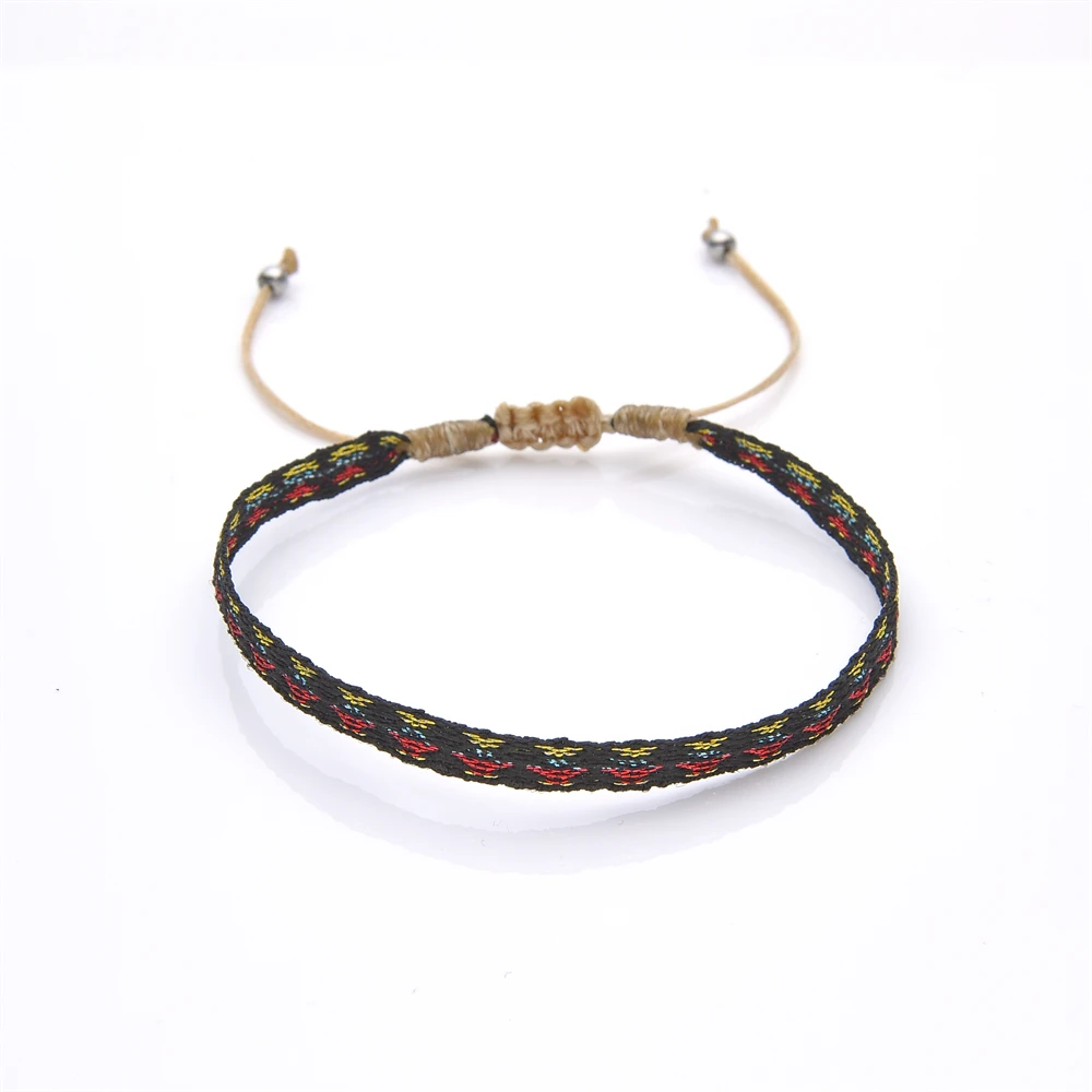 Multicolor Handwoven Fabric Bracelet Wholesale Colombia Braided Wristband Bracelets Women Men Friendship Pulseras Boho Jewelry