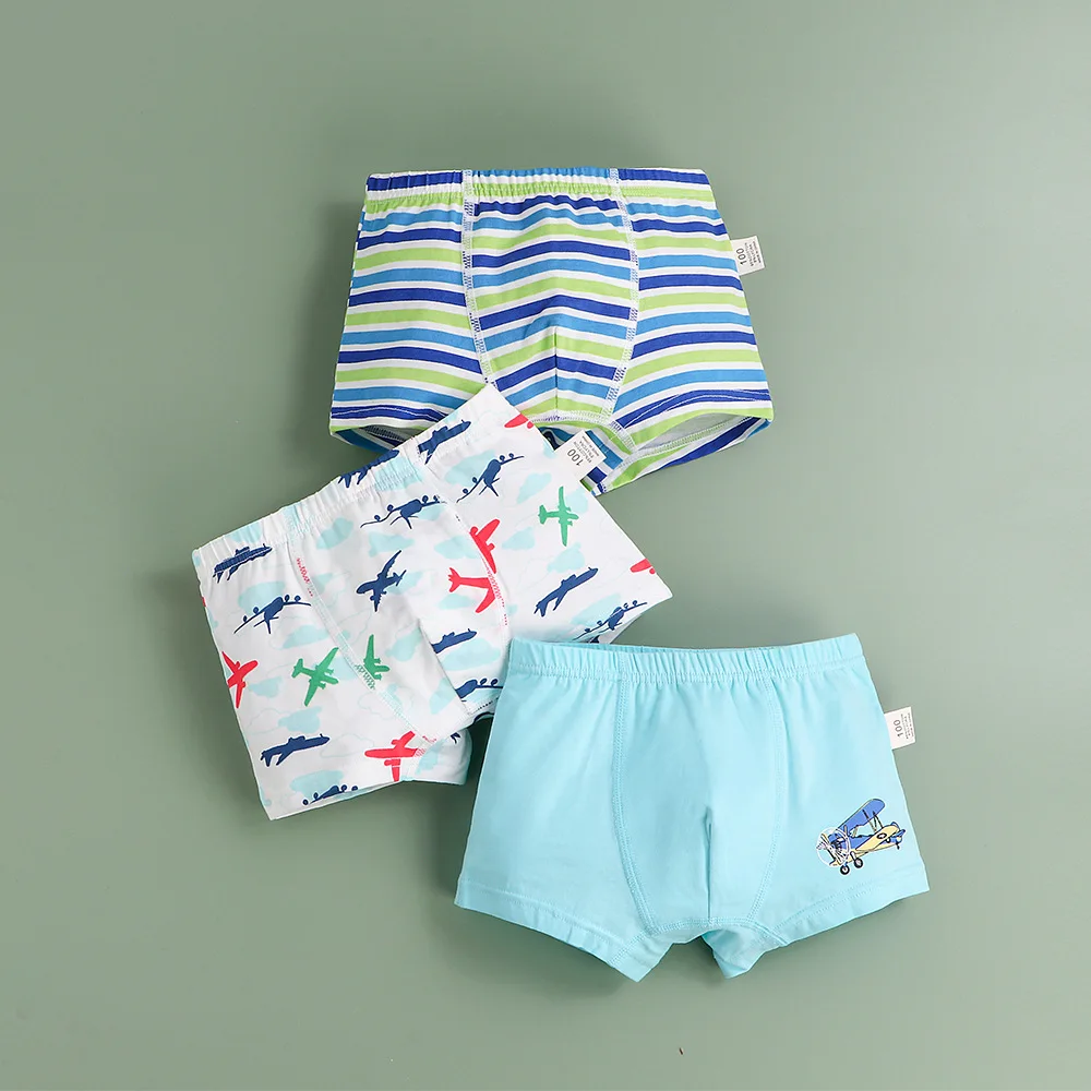 Kinder unterwäsche Flach winkel reine Baumwolle atmungsaktive koreanische Cartoon Druck Junge Dinosaurier Kinder Boxershorts