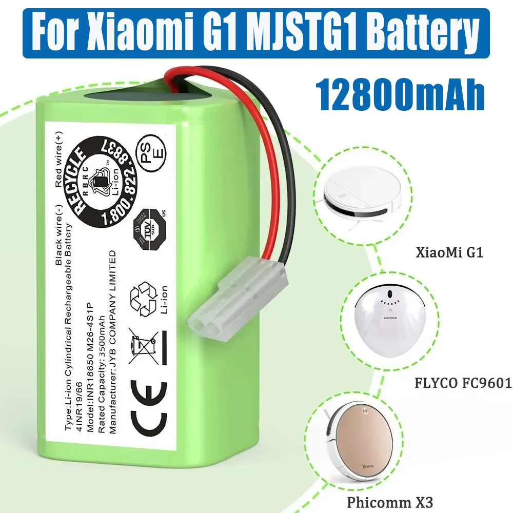 

Новый литий-ионный аккумулятор 4S1P 14,4 В 12800 мАч, для робота XIAOMI MIJIA Mi Essential G1 MJSTG1, SKV4136GL H18650CH R30 R35