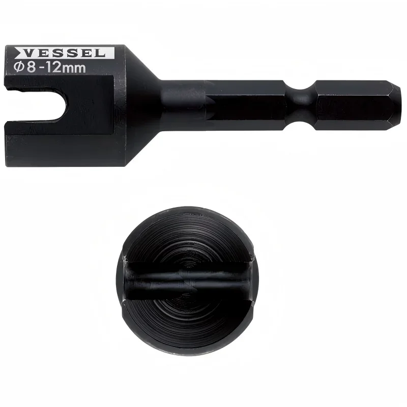 VESSEL A20ZB55 Full-Thread Deburring Drill Bit - Suitable for (Iron) M8/3/8"/M10/M12, JIS Compatible with Impact Wrenches