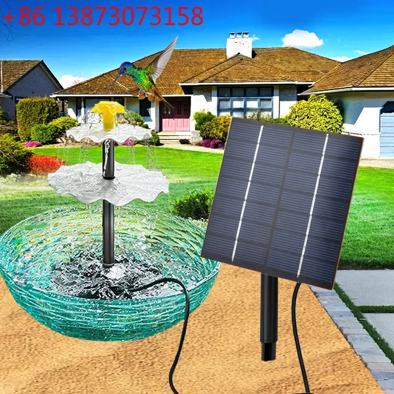 Solar fountain direct drive split outdoor slight water flow multi-layer small pool bird bath fish tank oxygenated water pump