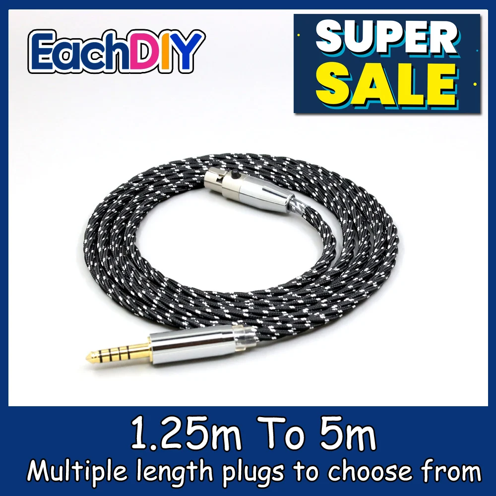 OCC Mixed OFC Twisting Nylon Earphone Cable For AKG K371BT Beyerdynamic DT177x GO Pioneer HDJ-X10 Sennheiser HD490 Pro LN008735