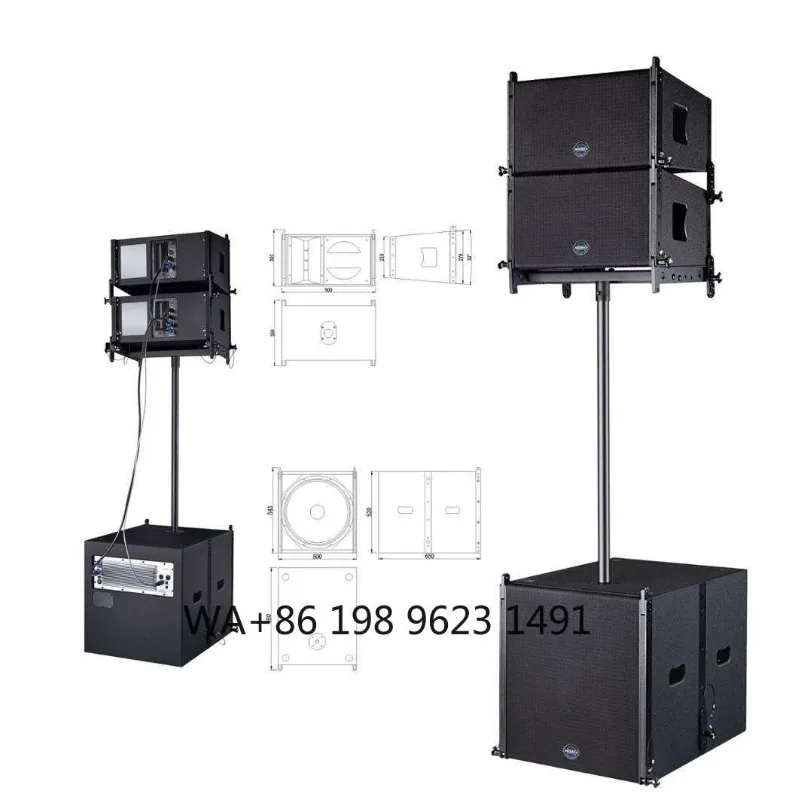 10 Inch Passive Line Array Speaker with 18 Inch Subwoofer Professional Stage Live Concert Party Church Audio System Equipment