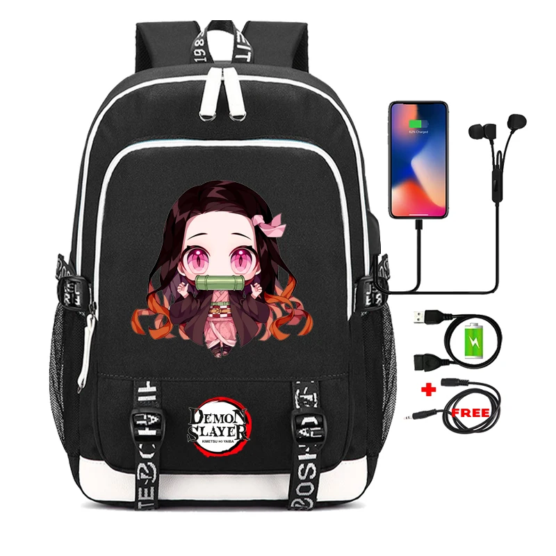 Anime Teenage Backpack Unisex School Bag Cartoon Printing Laptop Bagpack Back To School Rucksack for Boys Girls Mochilas