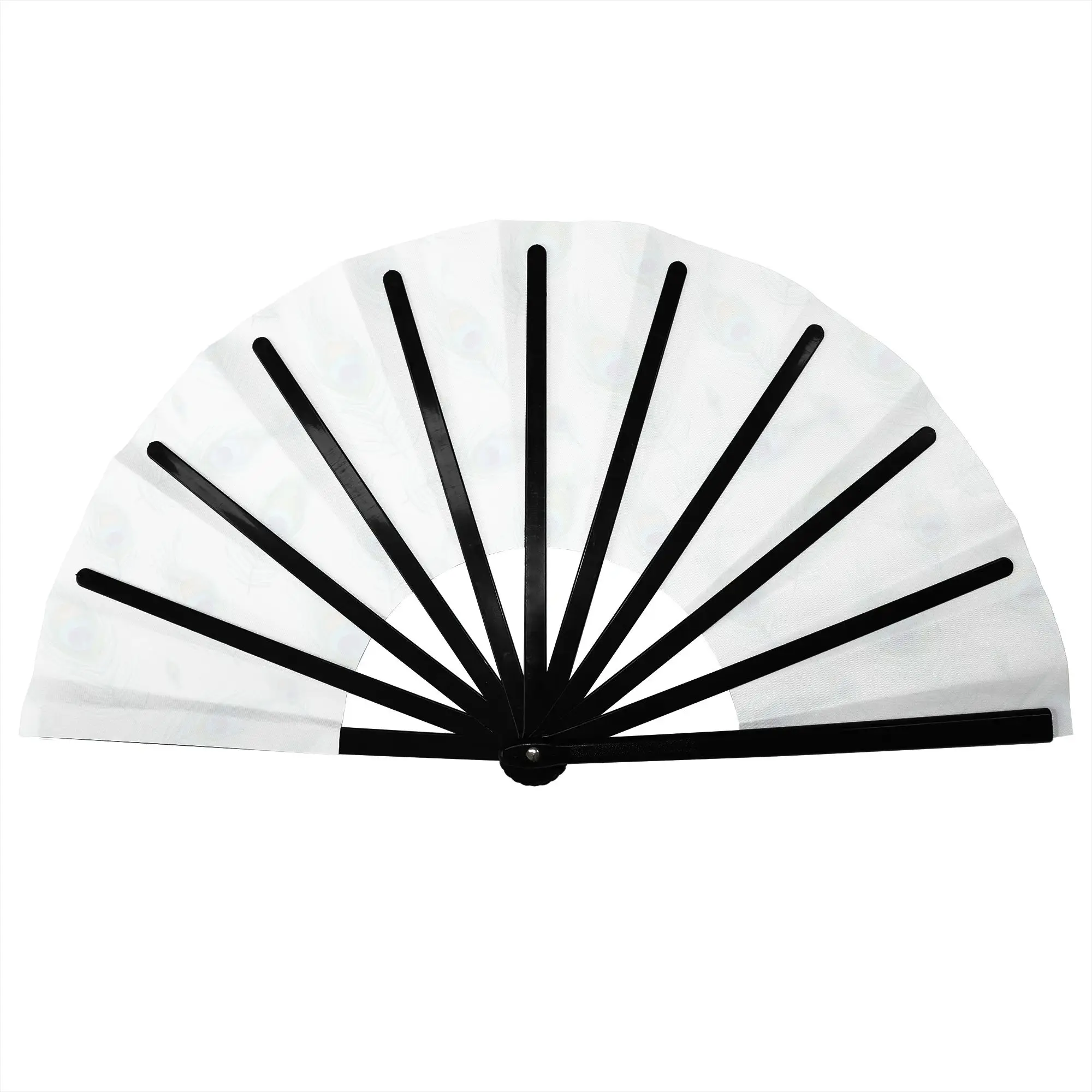 Custom Peacock Feather Promotional Gift Hand Fan Party  Durable Folding Fans Creative Bulk Pack Fan