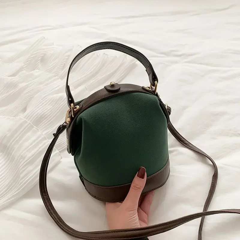 Spring/Summer New Fashion One Shoulder Bucket Bag Korean Edition Simple Crossbody Bag Versatile Crossbody Bag Fashion Handbag