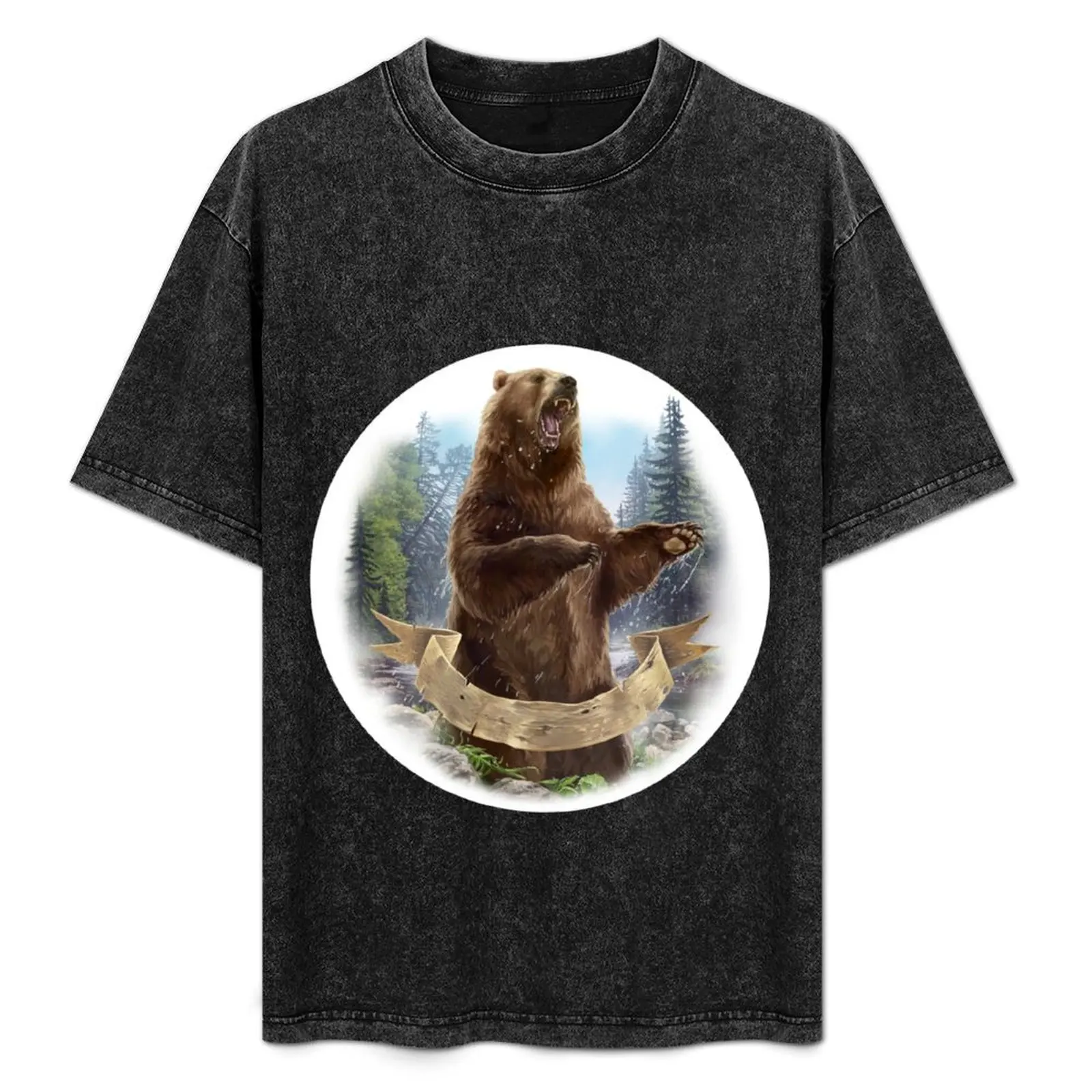 

Grizzly Bear T-Shirt Comfortable Basic Crew Neck Tee