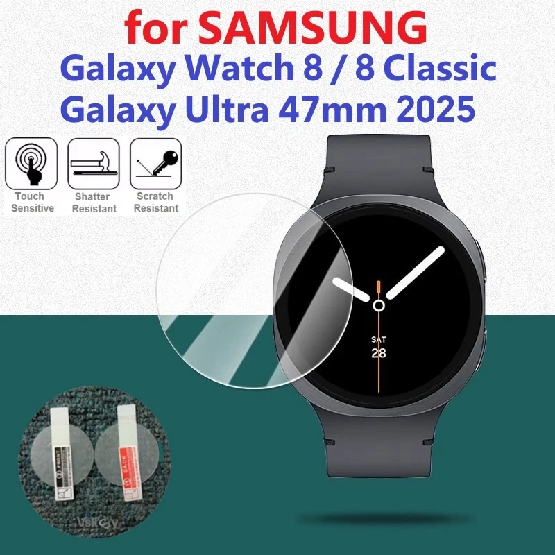 

5PCS Smart Watch Screen Protector for Samsung Galaxy Watch 8 Classic /8 /Ultra 47mm HD Clear Tempered Glass Protective Film