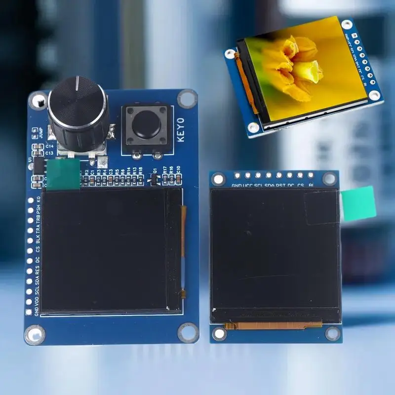 Advanced 1.54" TFT LCD Display Module with EC11 Rotary Encoder Button, IIC/I2C SPI Compatible with Arduino ESP32 ESP8266.