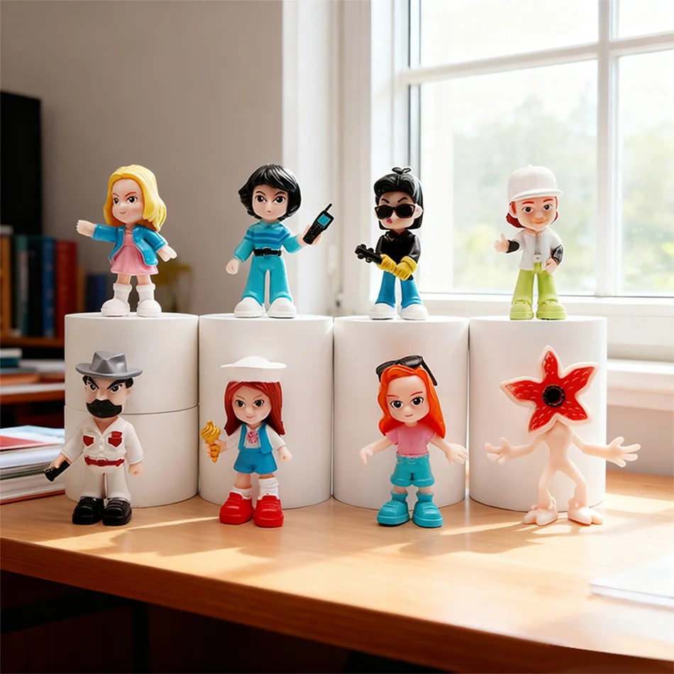 8PCS/SET Anime Figure Style Dolls Man-eating Flower Toys Figurine PVC Anime Figures Collection Cute Toys to kids Christmas gifts