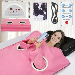 Pink Sauna Blanket Silver Hand Sleeve Design Style 2 Zone Thermal Sauna Blanket Body Shaper For Weight Loss And Fitness