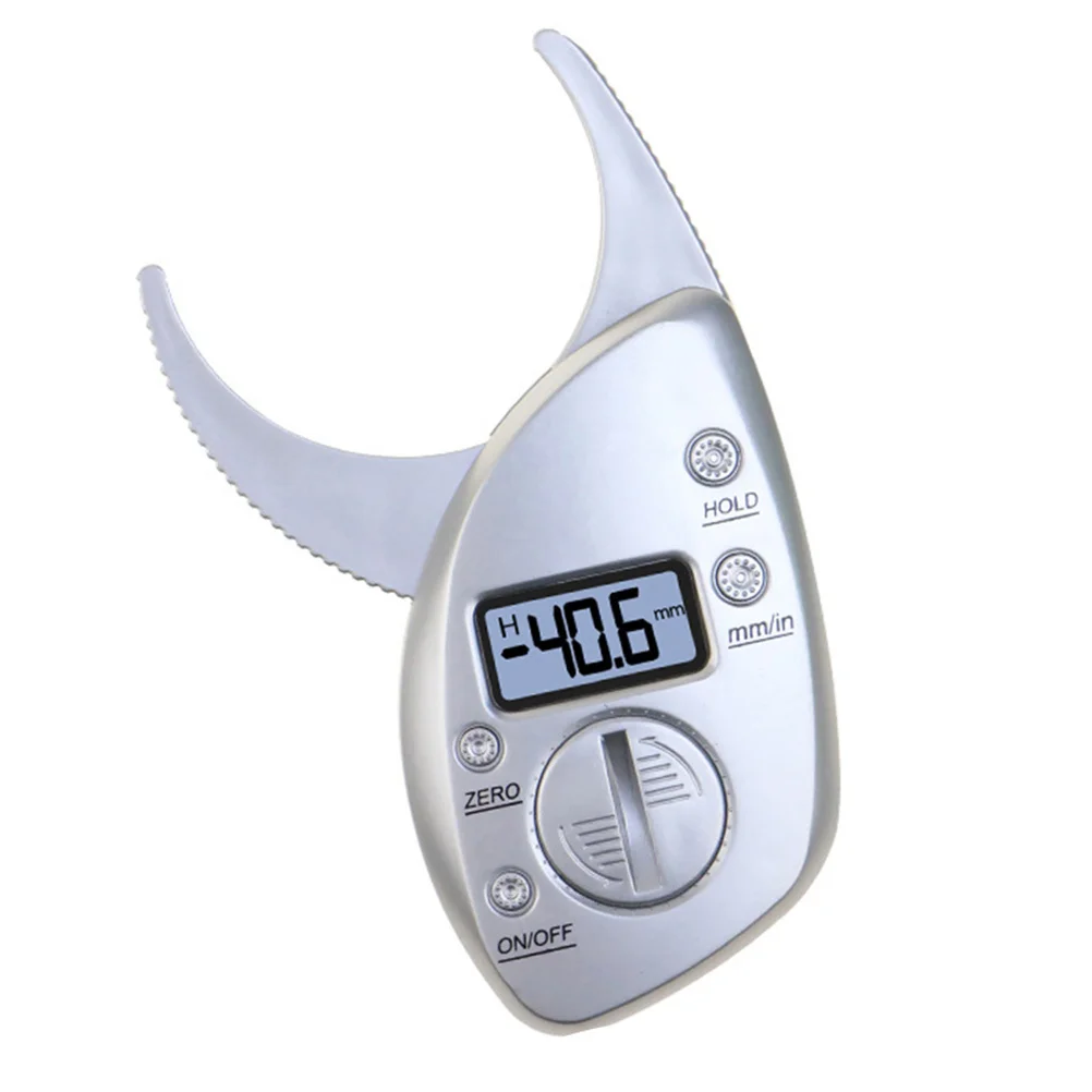 

1pc Digital Caliper Body Fat Measuring Tool Portable Skinfold Analyzer For Fitness Men Women Silver Body Fat Tester