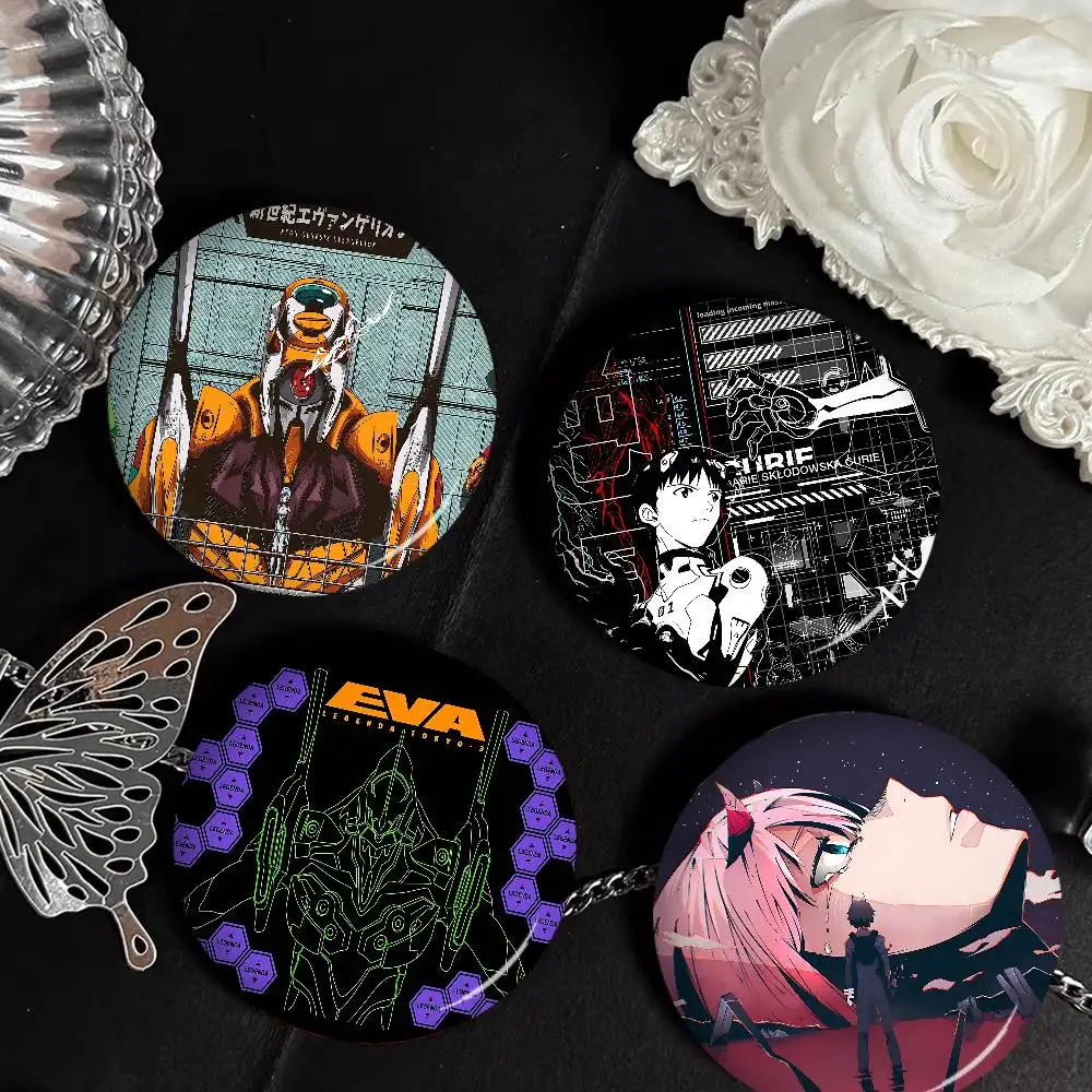 Anime Classic E-evangelion Round Button Pins Slogan Creative Brooches Backpack Clothes Decoration Fashion Cartoon Jewelry Gifts