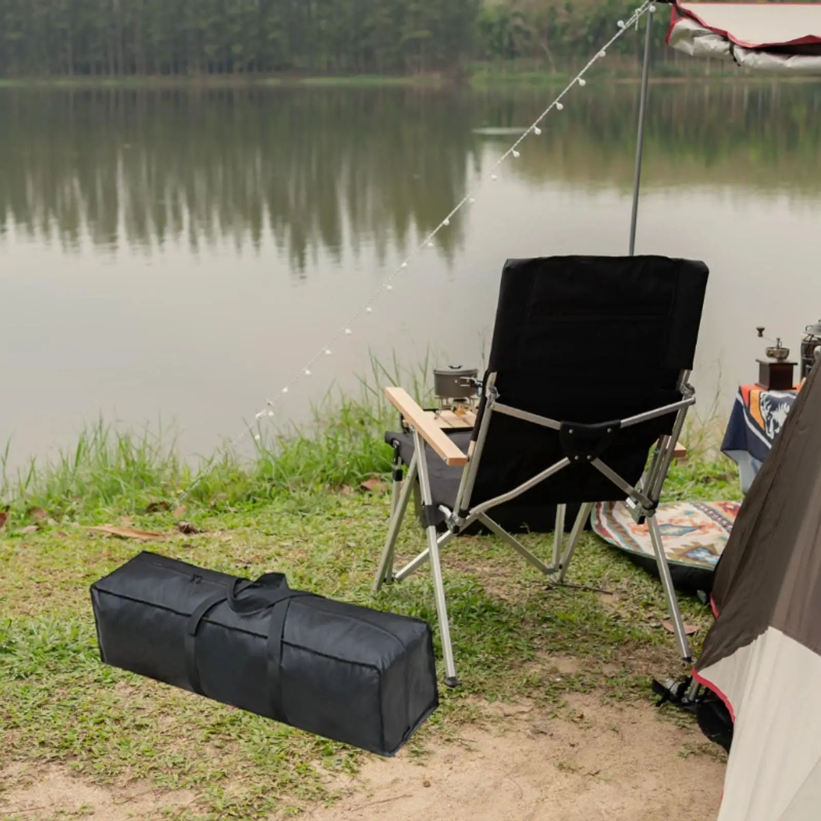 Travel Duffle Bag Portable Rectangular Easy to Clean with Zipper Long Luggage Bag for Camping Tent Pole Fishing Tripod Gym