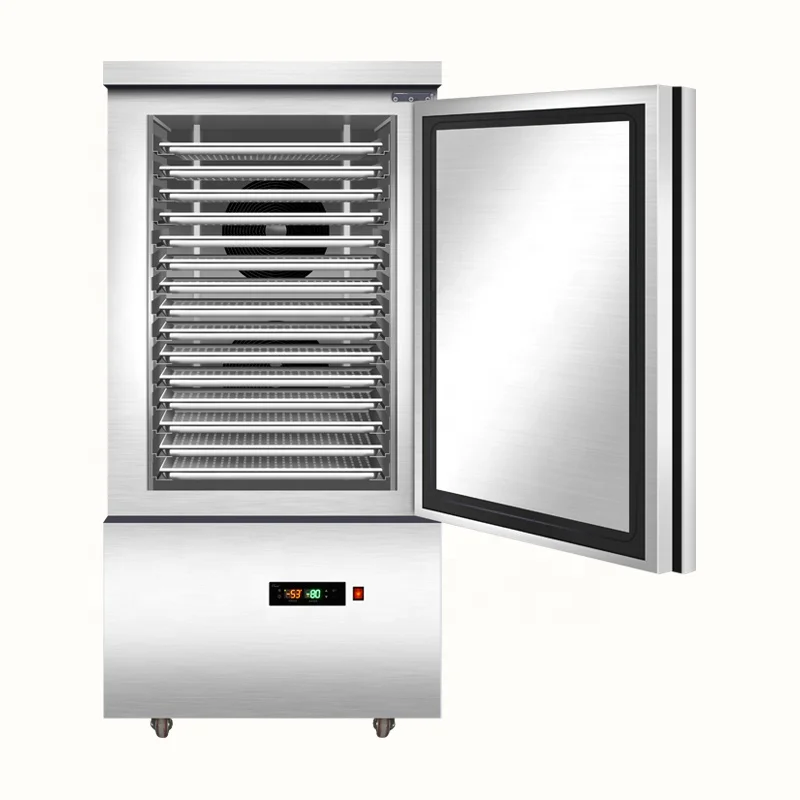 Customized Commercial Nitrogen Blast Freezer Upright Cabinet Quick Freezing Machine for Restaurant Bakery Food Processing