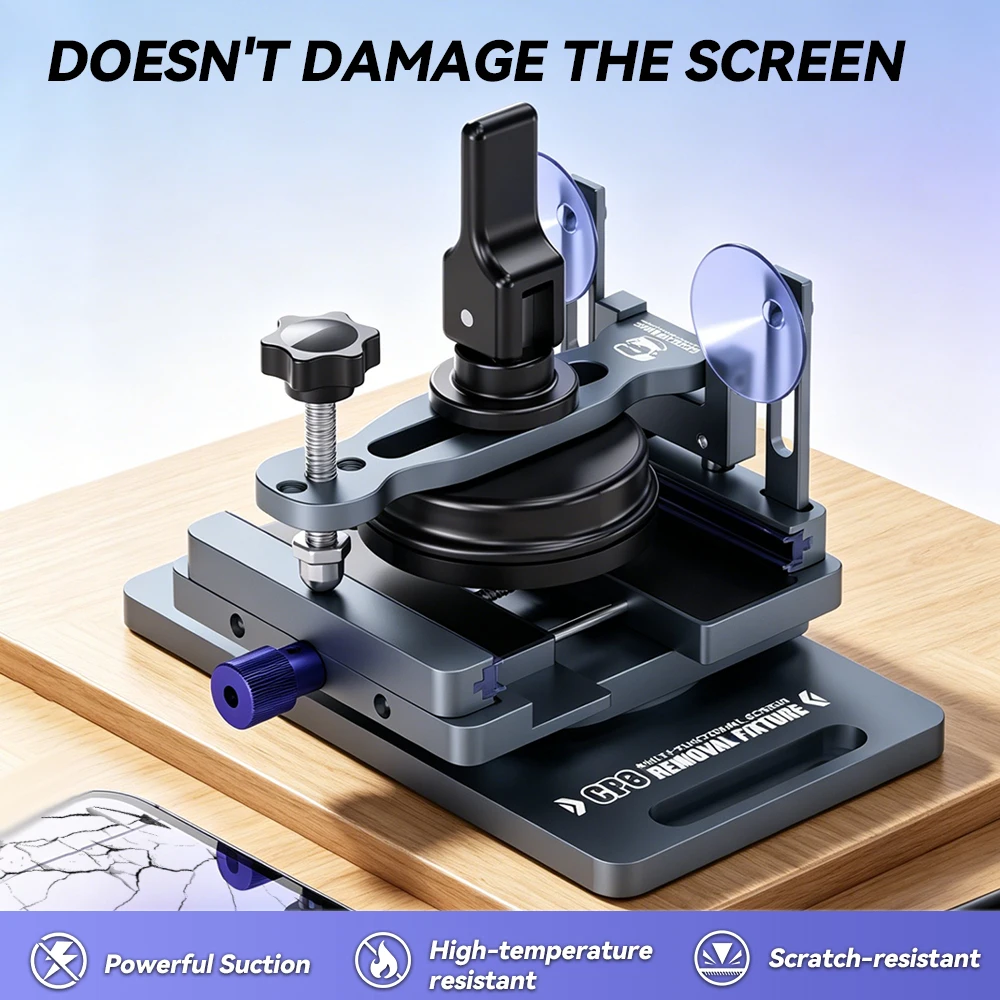 Phone Repair Fixture 360° Rotating Anti-Static Clamp LCD Screen Back Cover Separator Tool for Smartphone Disassembly Maintenance