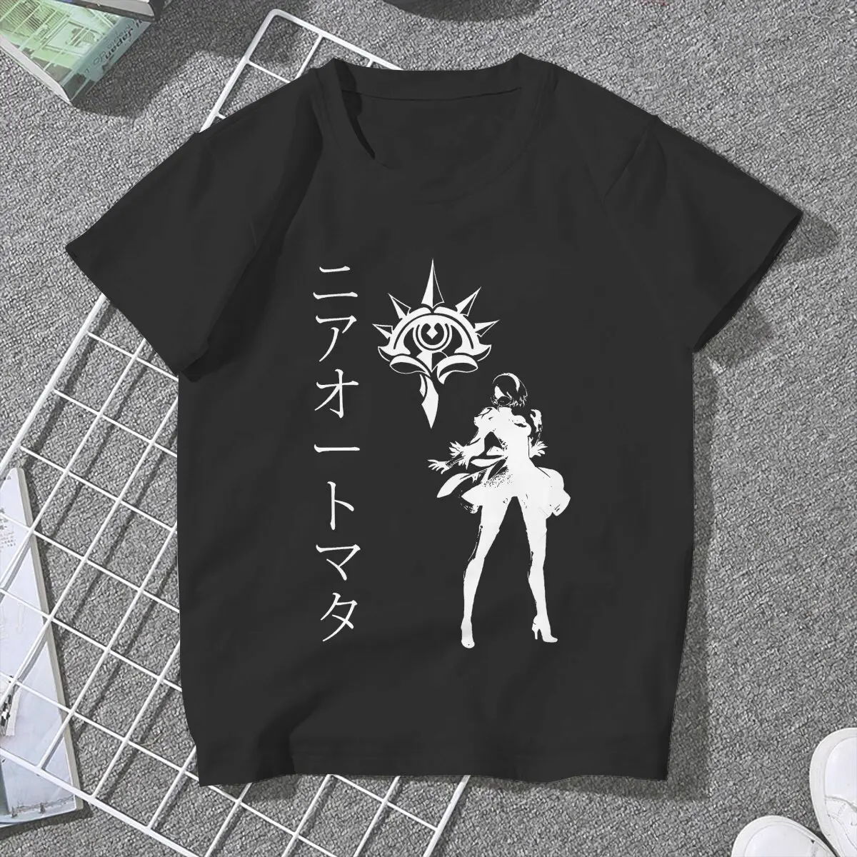 Vintage Essential T-Shirts Women Round Neck T Shirts Drakengard Drag-on Dragoon ARPG Game Short Sleeve Tees New Arrival Tops