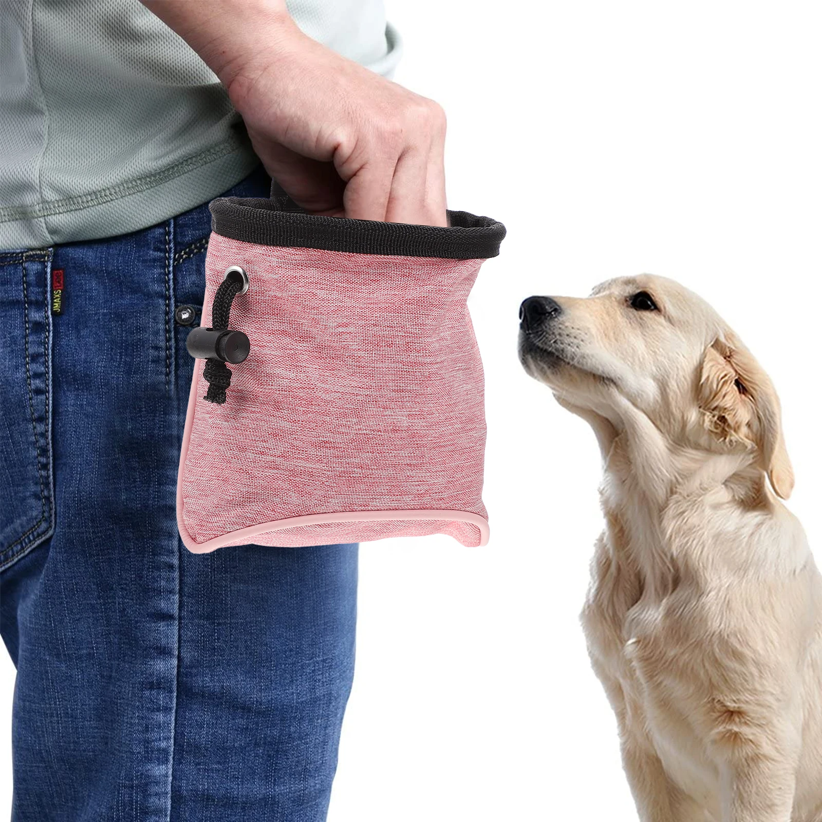 

Dog Training Pouch Pet Treat Holder Waist Belt Snack Carrier Walking Hands Free Convenient For Dogs Puppies Pets Large Capacity