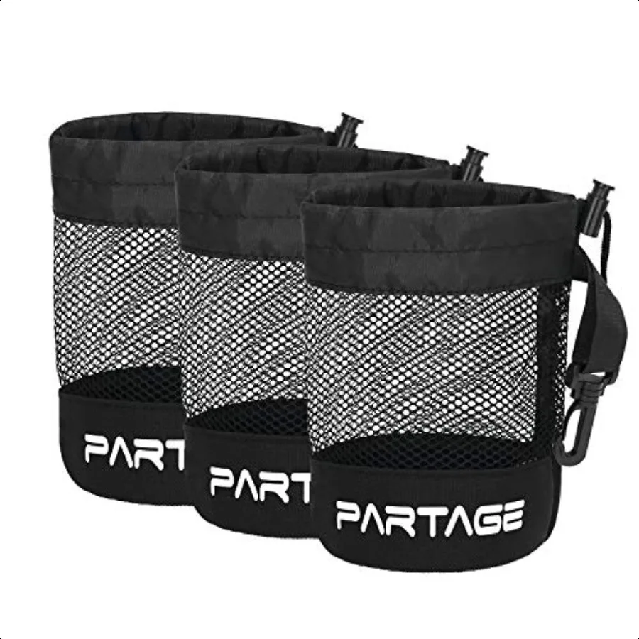 

3 PCS Nylon Mesh Golf Ball Bags Golf Pouch Bags
