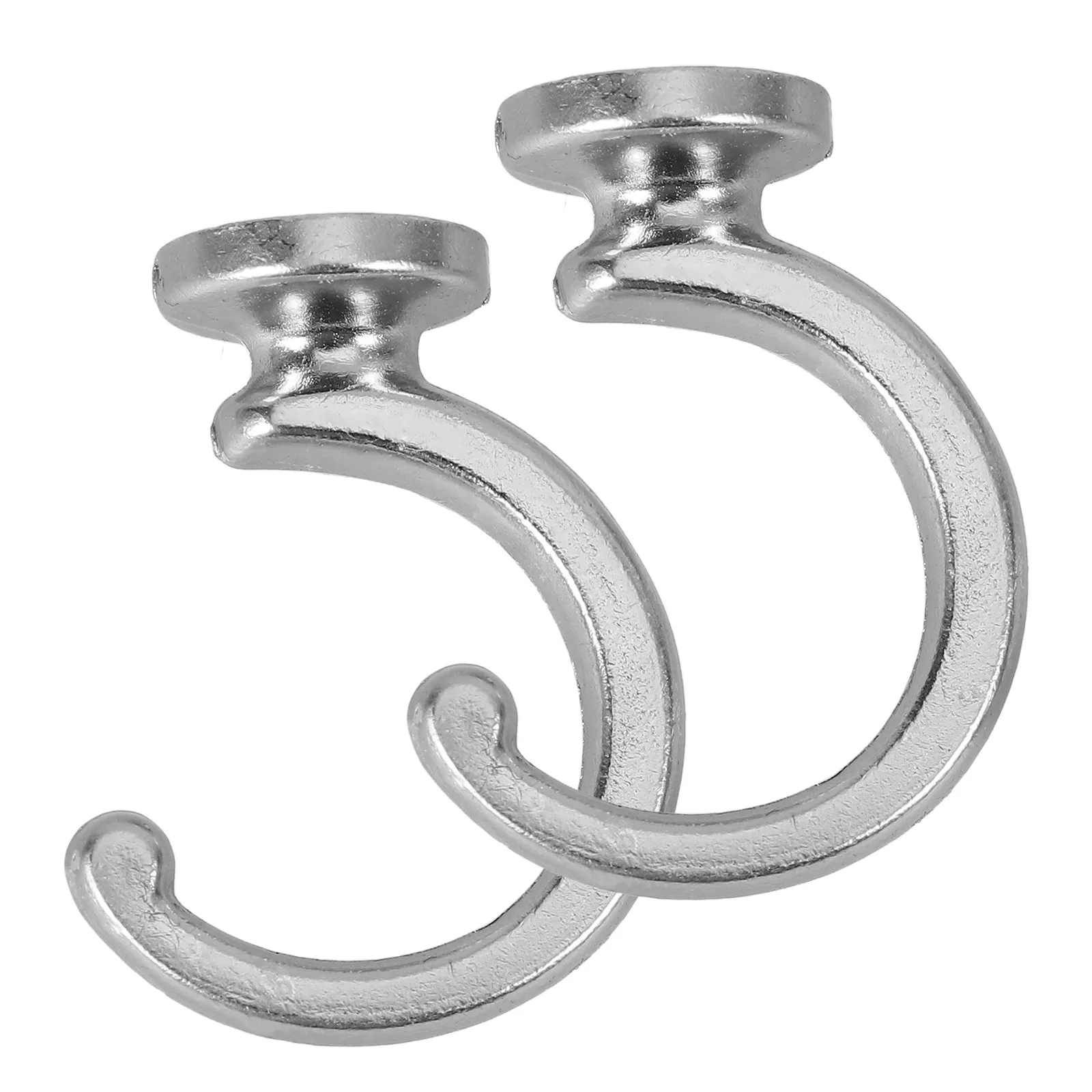 

2 Pcs Crescent Wall Hooks Zinc Alloy Deep Gray for Hanging Keys Bags Towels Curtain Holders Drapery Tiebacks Heavy Duty Mounts