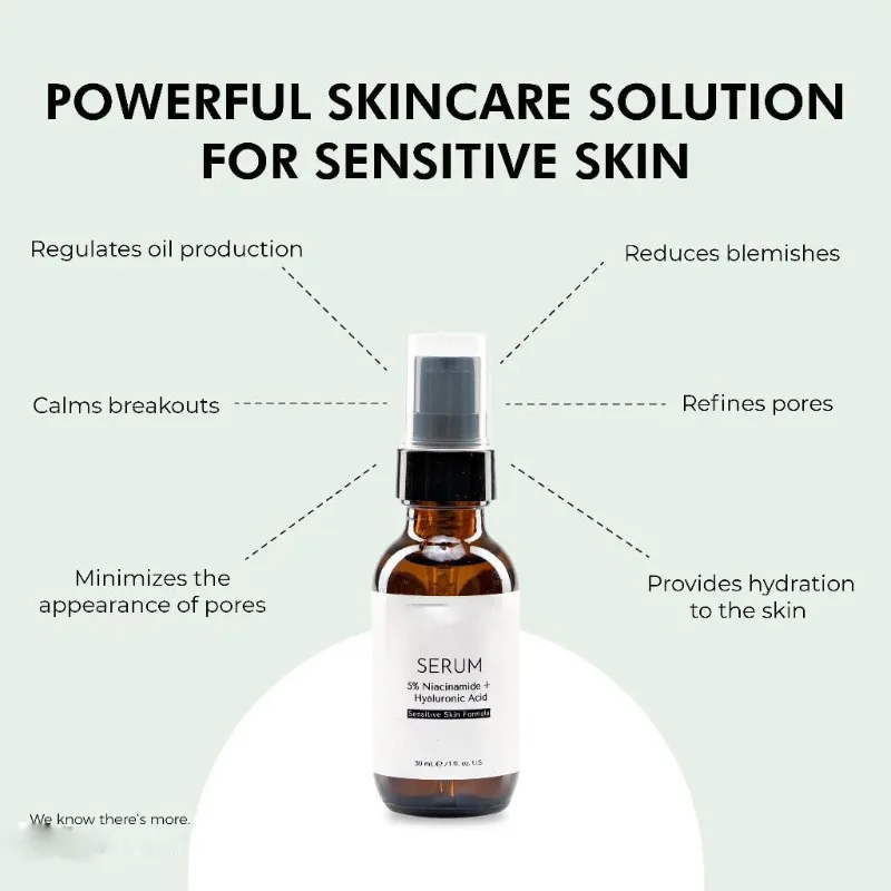 Moisturizing Facial Serum 30ml Niacinamide Hyaluronic Acid Gentle Non Irritating Hydrating Nourishing Face Essence