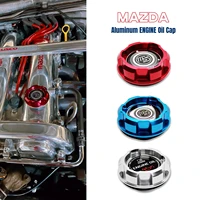 Tapa de aceite de motor de aluminio para MAZDASPEED RACING RX8 RX7 MIATA MAZDA PROTEGE 626 323 MX3 BP 13B tapa de llenado de aceite JDM