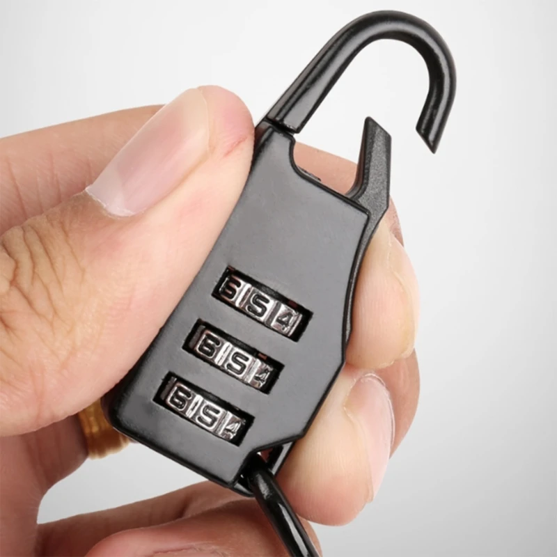 

Portable Safety Chain Padlocks Motorcycle Bicycles Helmets Lock Electric Vehicle Portable Password Cable Lock Easy to Use