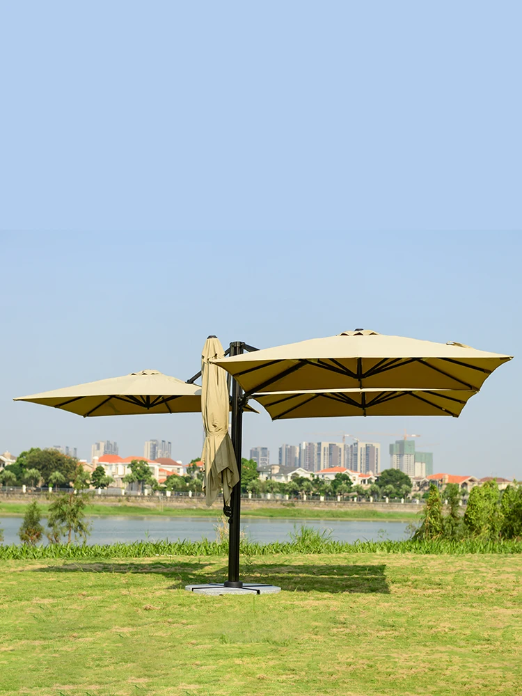 Outdoor Parasol Sun Umbrella Courtyard Commercial Large Villa Club Shop Outdoor Outdoor Umbrella