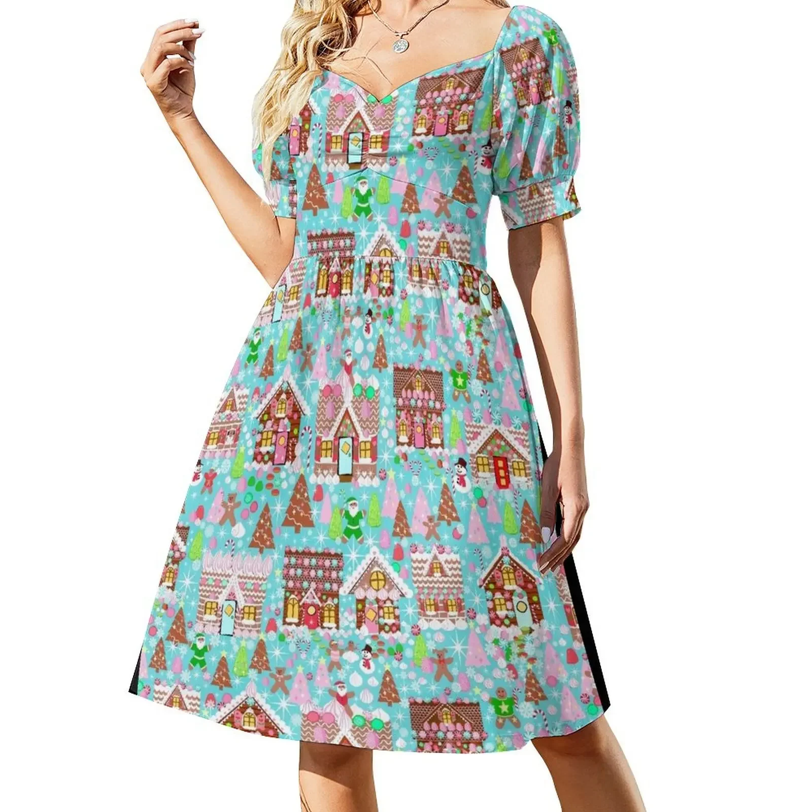 

Christmas Gingerbread House, Holiday Village Dress clothing women summer 2024 luxury dress sexy dress women summer 2024