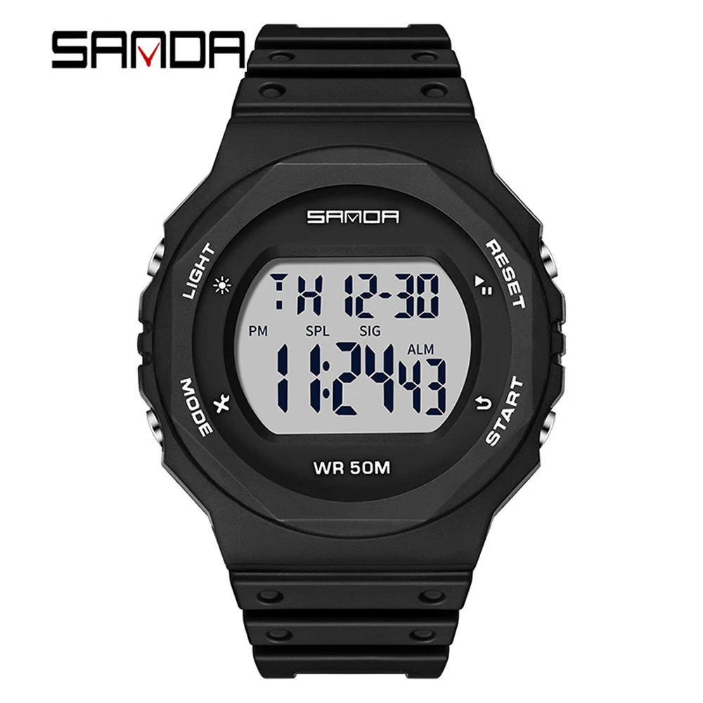 

Fashion Sanda Youth Women Digital Watch Shockproof Water-resistant Led Electronic Wristwatches Reloj De Mujer 6069