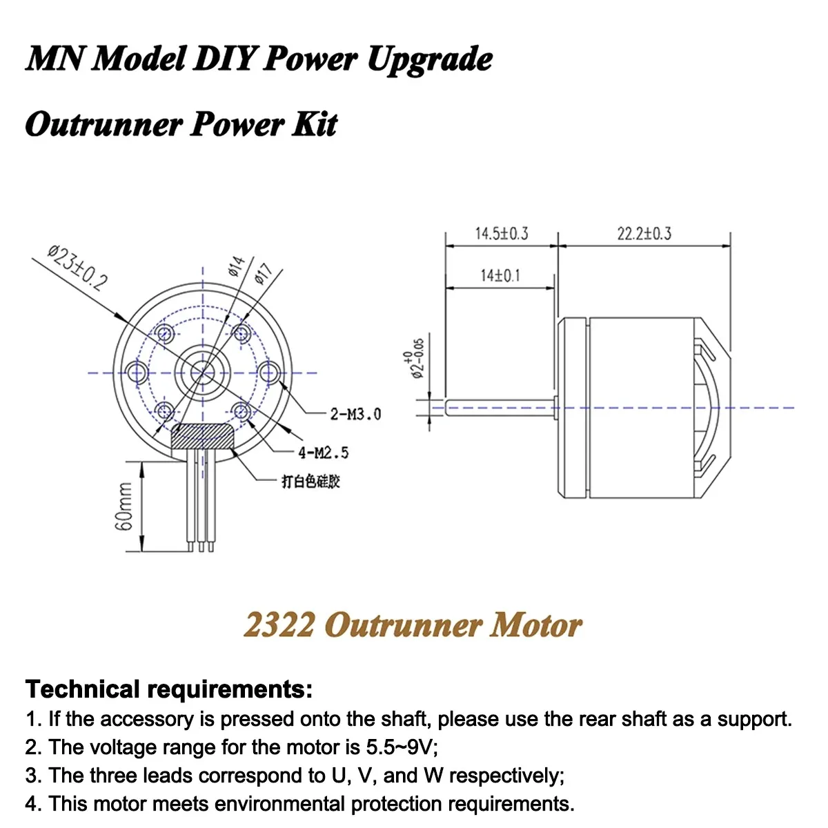 2322 2600KV 2830 2400KV Silnik Bezszczotkowy AM32 45A do Samochodu RC Crawler 1/12 Off Road MN82 MN168 MN78 MN86 MN128 Zestaw Napędowy