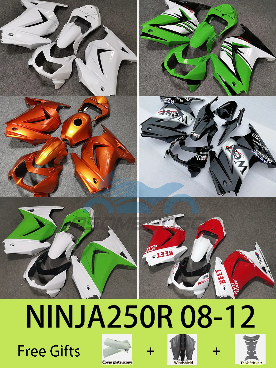 Ex250r 08 09 10 11 12 Verkleidungen Motorrad Kunststoff Karosserie Pars für für Ninja 250r 2009-2012 2008 abs Verkleidung Verkleidung ssatz