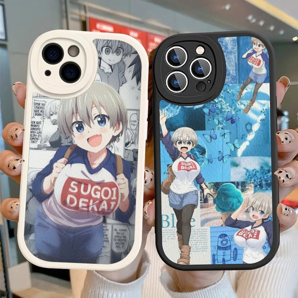 Anime Uzaki Chan Phone Case Hard Leather For iPhone 14 13 12 Mini 11 14 Pro Max Xs X Xr 7 8 Plus Fundas