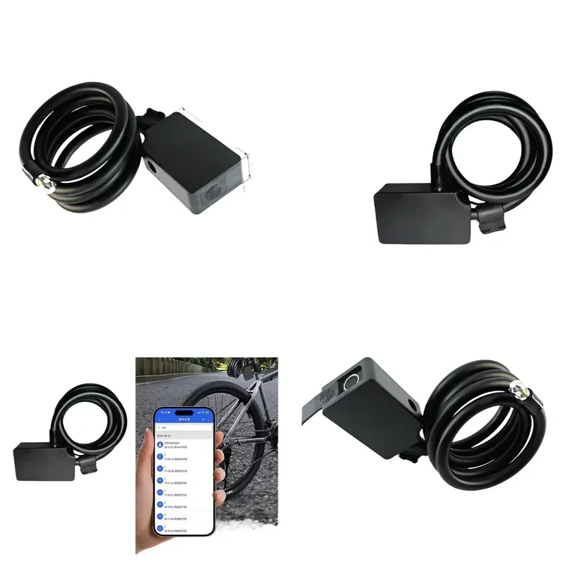 Smart Bluetooth Cable Electric Bicycle Lock Anti-theft Wire Rope Fingerprint Bike Door Lock