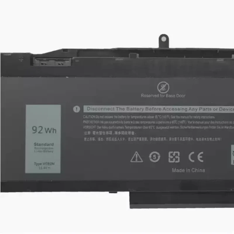 

VG93N Laptop Battery For DELL Precision 15 3520 3530 For DELL Latitude 5591 5495 5590 5580 5490 5480 Series 11.4V 92WH