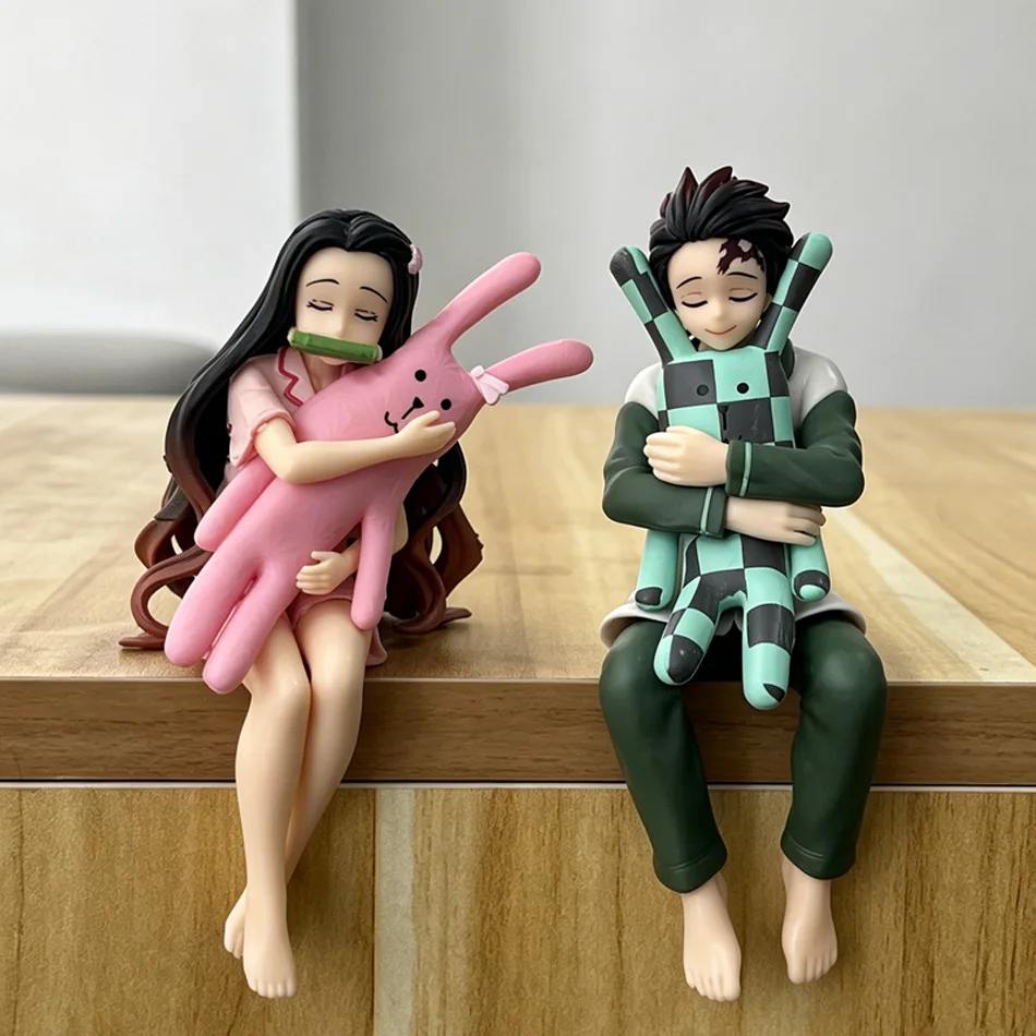 Hot Anime Demon Slayer Figure Kamado Nezuko Uzui Tengen Kamado Tanjirou Kanroji Mitsuri Sitting Posture PVC Toy Gift In Stock view 4
