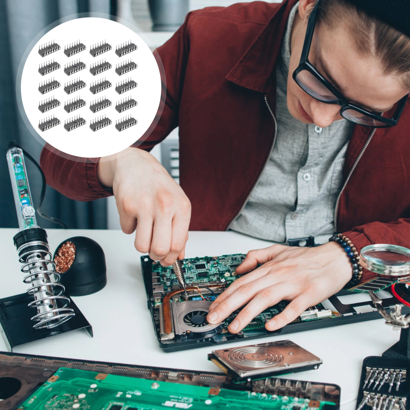 

20pcs Quad IC Chip DIP14 Logic Analog Switch Gates Digital Analog Logic Ic Replacement Low ON Resistance Practical