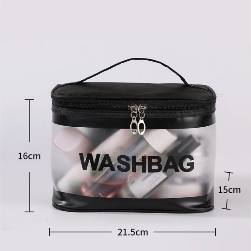 New Transparent PVC Large-capacity Waterproof Cosmetic Bag Portable Female Travel Wash Bag Storage Bag Portable Makeup Tote Bag