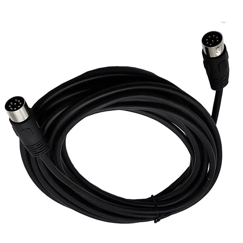 DT51 4X 8 Pin Din Male to Male Speaker Audio Cable Adapter for Surveillance Automotive, 5M