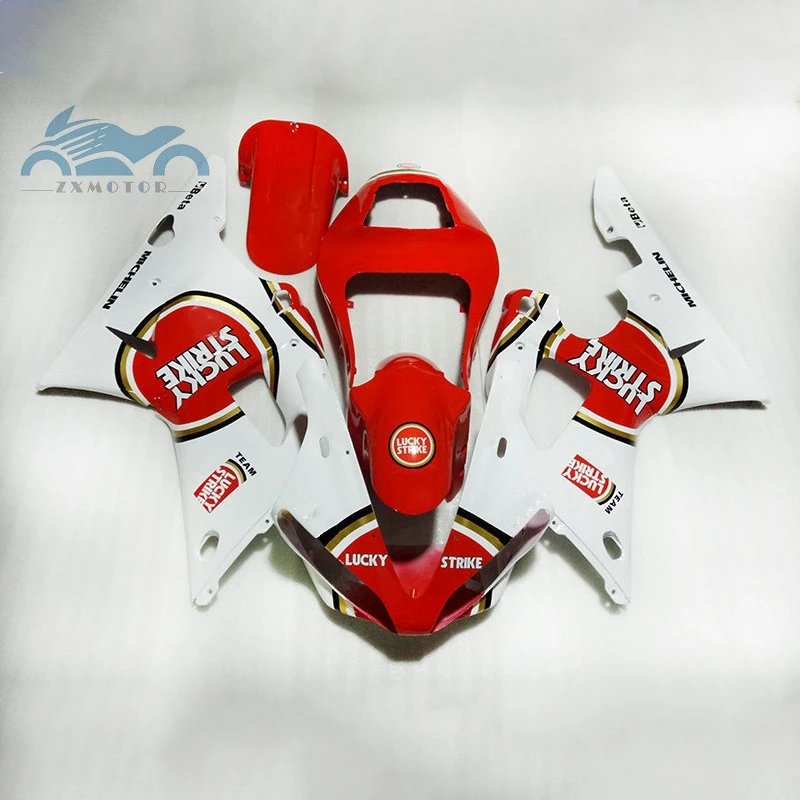 

Free Custom motorcycle fairing Kit Fit for YAMAHA 2000 2001 YZFR1 00 01 YZF R1 aftermarket full set fairings red Lucky Strike