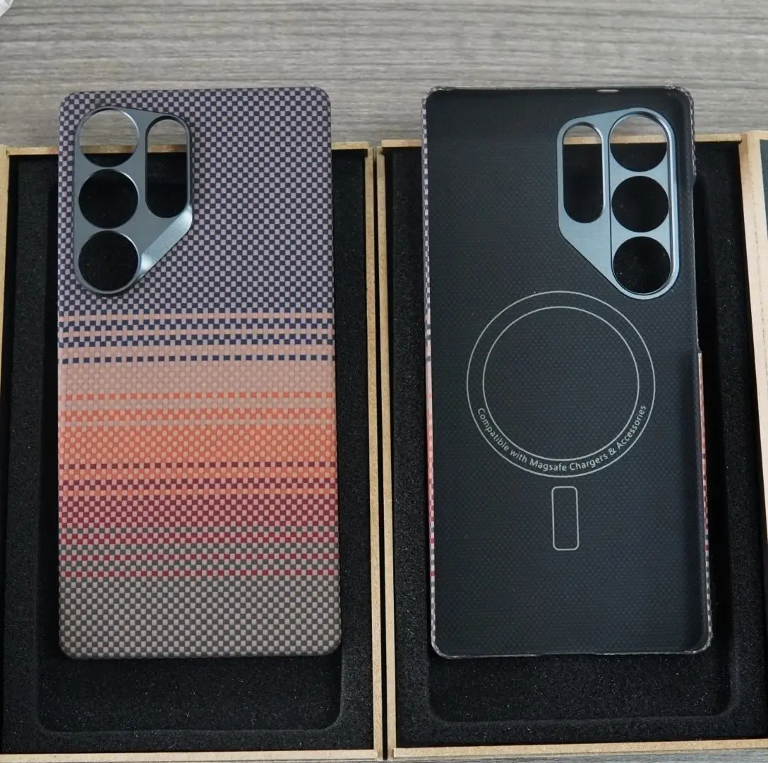 

Magnetic Aramid Carbon Fiber Phone Case Cover On For Samsung Galaxy S23 S24 S25 Ultra Plus 5G S 24 25 S25Ultra Magsafe Macsafe